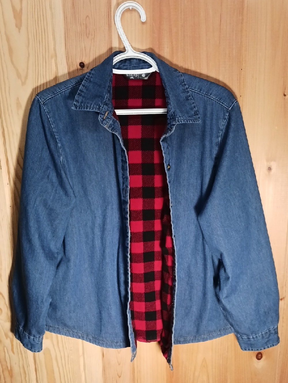 Lee Riders Buffalo Plaid Fleece-Lined Denim Shirt